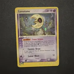 Pokemon Lunatone Sandstorm Holo Rare 8/100 60 HP Lunar Blast Psychic - Image 1