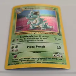 Pokemon Nidoqueen Jungle Holo Rare 7/64 Unlimited 90 HP Stage 2 1999 English - Image 2