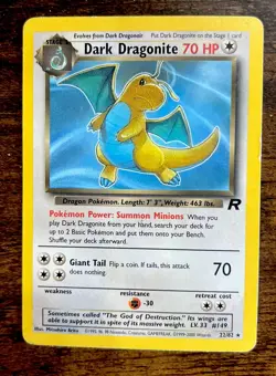Dark Dragonite 22/82 Team Rocket Regular 70HP Pokemon 1999/2000 Wizard Mint Card - Image 2