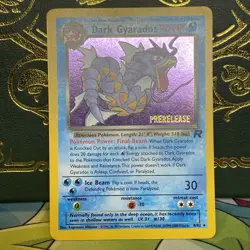 Pokemon TCG Dark Gyarados Prerelease Team Rocket Holo Rare 8/82 LP + - Image 1