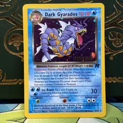 Pokemon TCG Dark Gyarados Prerelease Team Rocket Holo Rare 8/82 LP + - Image 2