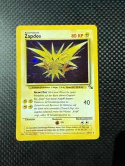 Pokemon Vintage German Holo Zapdos 15/62 Fossil Wotc - Image 1