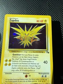 Pokemon Vintage German Holo Zapdos 15/62 Fossil Wotc - Image 3