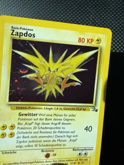 Pokemon Vintage German Holo Zapdos 15/62 Fossil Wotc - Image 4
