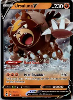 Ursaluna V 102/195 Holo Silver Tempest Pokemon Near Mint - Image 1