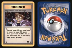 Imposter Oak's Revenge 76/82 Uncommon Team Rocket Pokemon Unlimited LP - Image 3