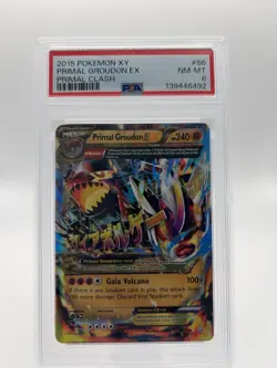 Pokemon Primal Groudon EX XY Primal Clash Ultra Rare #86/160 Holo PSA 8 Low Pop - Image 1