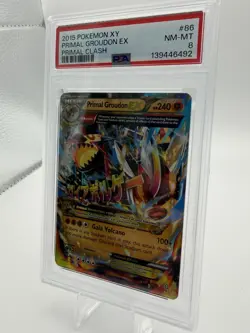 Pokemon Primal Groudon EX XY Primal Clash Ultra Rare #86/160 Holo PSA 8 Low Pop - Image 2