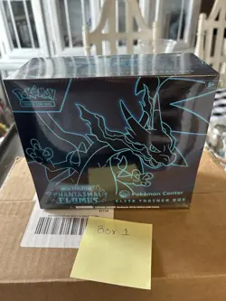 Pokemon TCG Phantasmal Flames Pokemon Center Etb Center Box 2 - Image 1