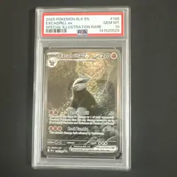 2025 Pokemon Black Bolt Excadrill ex Special Illustration Rare 168/086 PSA 10 - Image 1