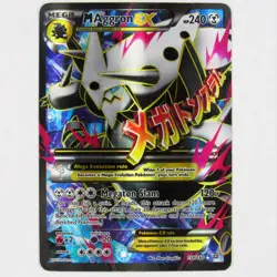 M Aggron EX Full Art Holo Rare Pokemon Card #154/160 XY Primal Clash HP - Image 1