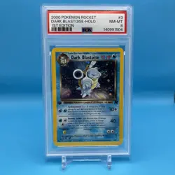 PSA 8 Dark Blastoise First Edition Team Rocket 2000 Pokemon Card 3/82 Vintage - Image 1