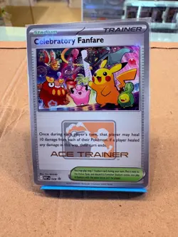 Pokemon TCG Celebratory Fanfare MEP 028 ACE Trainer Card Promo 2025 Sealed - Image 1