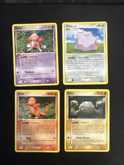 Pokemon TCG - 4 Card Bundle - Ditto - Vintage Ex - Mr. Mime, Geodude, Charmander - Image 1