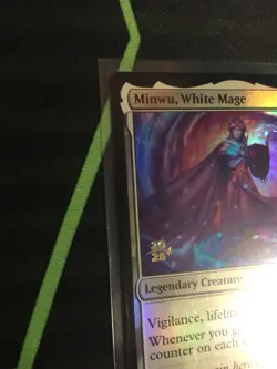 MTG Magic The Gathering Minwu, White Mage Foil Prerelease Promo Final Fantasy - Image 2