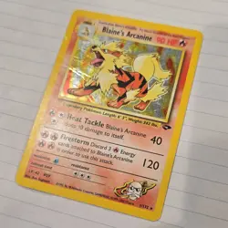 Pokemon Blaine's Arcanine Gym Challenge 1/132 Holo Rare Unlimited 90 HP Wizards - Image 2