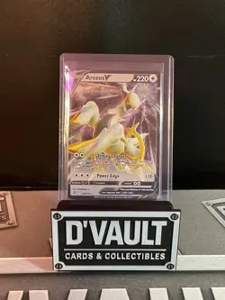 Pokemon Arceus V (Metal) 122/172 Brilliant Stars Ultra Rare Holo Metal Promo - Image 1