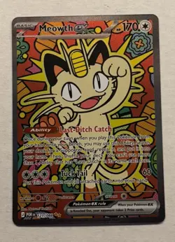 Meowth ex 121/088 ENGLISH Special Illustration Rare - Perfect Order SIR Pokemon - Image 1