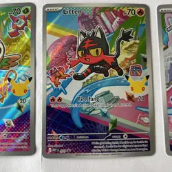 Pokemon First Partner Collection Alolan Starters - Litten, Rowlet, Popplio - Image 3