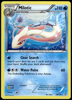 Milotic 28/124 Holo Rare Dragons Exalted Pokemon Holo NM - Image 1