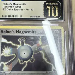 Pokemon Tcg Holon's Magnemite 70/113 Delta Species Regular Cgc Pristine 10 - Image 2
