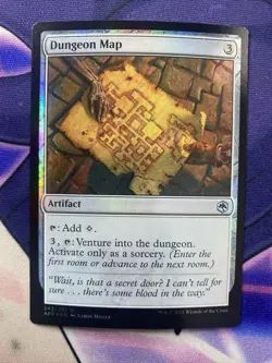 Magic The Gathering:MTG Forgotten Realm Foil Dungeon Map 242/281 - Image 1