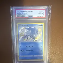 2021 Pokemon Suicune SV022/SV122 Shining Fates Shiny Holo Rare PSA 10 - Image 1