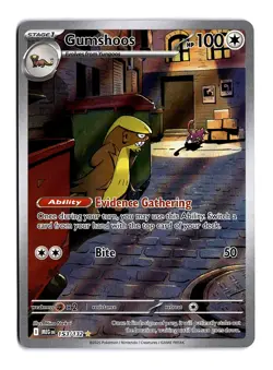Pokemon Gumshoos 153/132 ME01: Mega Evolution Illustration Rare - Image 1