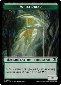 Forest Dryad // Vivien Reid Emblem Double-Sided Token [Modern Horizons 3 Command - Image 1