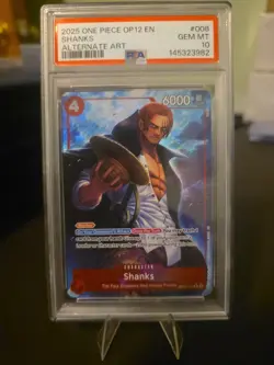 2025 One Piece OP12-008 Legacy Of The Master Shanks Alt Art PSA 10 - Image 2
