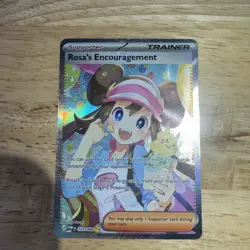 Pokemon TCG Rosa's Encouragement Perfect Order 123/088 SAR Holo Trainer Card - Image 1