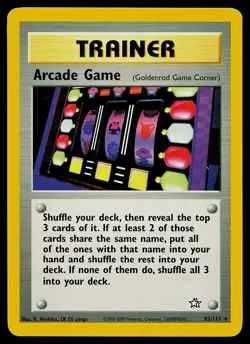 Pokemon Card - Arcade Game (Goldenrod Game Corner) Neo Genesis 83/111 Rare - Image 1