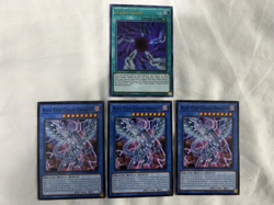 CHAOS FORM ULTRA RARE + BLUE-EYES CHAOS DRAGON x3 PLAYSET BLUE-EYES RITUAL CARDS - Image 1