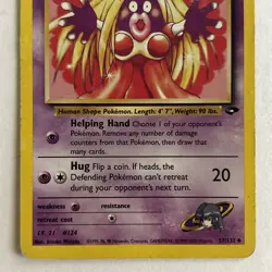 Sabrina's Jynx 57/132 2000 Gym Challenge Pokemon Card TCG Vintage Uncommon - LP - Image 3