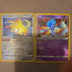 Radiant Jirachi 120/195 AND Radiant Gardevoir Prize Pack Series Cards Holo - Image 1