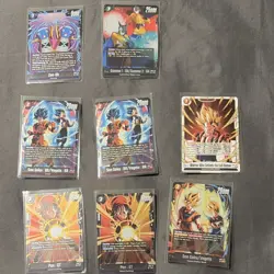 Bandai Dragon Ball Super FB09 SR Lot Zen-Oh Gamma Son Goku Vegeta Pan 8 Cards - Image 1