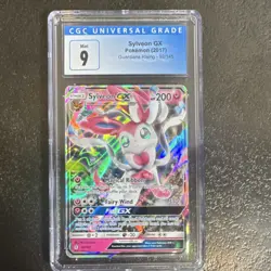 CGC 9 MINT Sylveon GX 2017 Guardians Rising 92/145 Holo Pokemon Card 92/145 - Image 1
