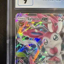 CGC 9 MINT Sylveon GX 2017 Guardians Rising 92/145 Holo Pokemon Card 92/145 - Image 2