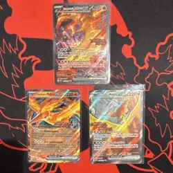 Pokemon Team Rocket's Moltres EX Destined Rivals Holo Lot (3 Cards, 229/182, 23… - Image 1
