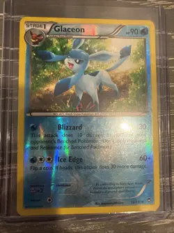 Pokemon TCG Glaceon 19/111 XY Furious Fists Reverse Holo Card - Image 1