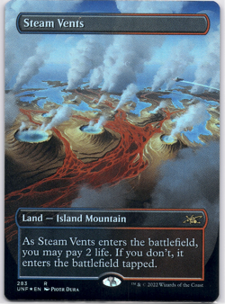 Steam Vents (Borderless - Foil) [Unfinity] (UNF) [MTG] Magic the Gathering 283 - Image 1