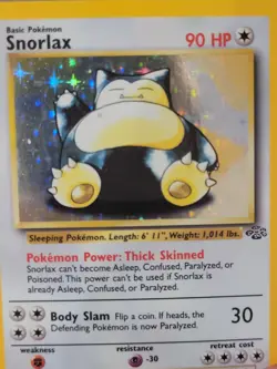 Snorlax 11/64 Jungle Holo Rare Pokemon Card NM - Image 2