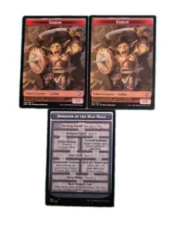 3x Dungeon of the Mad Mage (020) Goblin (012) Token MTG Adventures in the For - Image 1
