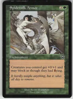 Magic the Gathering TCG Spidersilk Armor C Mercadian Masques 273 - Image 1