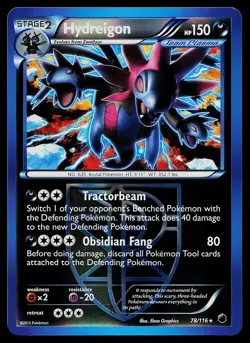 Pokemon Card - Hydreigon Holo Plasma Freeze 78/116 Rare Reverse Holo - Image 1