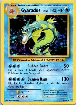 Gyarados 34/108 Holo Rare Evolutions Pokemon LP - Image 1