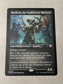 Razaketh, the Foulblooded (Foil Etched) Commander Masters Foil - Image 1