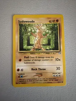 Pokemon Card - Neo Genesis 77/111 - SUDOWOODO (common) - NM Free Shipping - Image 1