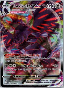CORVIKNIGHT VMAX 110/163 HOLO RARE VMAX BATTLE STYLES POKEMON NM - Image 1