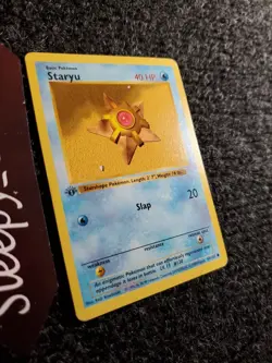 Staryu 65/102 Shadowless 1st Edition Base Set Pokemon Card LP - Image 3